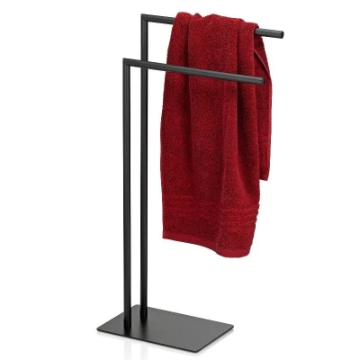 Kela Kovový vešiak na uteráky čierny v tvare L 30,0x20,0x81,0cm