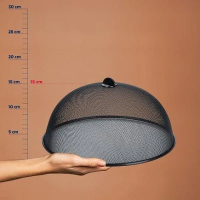 Kela Kryt na jídlo Como kov průměr 35 x 15 cm černý