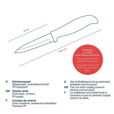 Kela Kuchyňský nůž Acida nerez černý 19,5cm