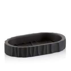 Kela Miska na mýdlo Merida polyresin černá 15,0x9,0x2,5cm