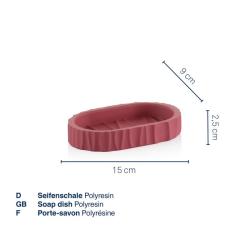 Kela Miska na mýdlo Merida polyresin petrol 15,0x9,0x2,5cm