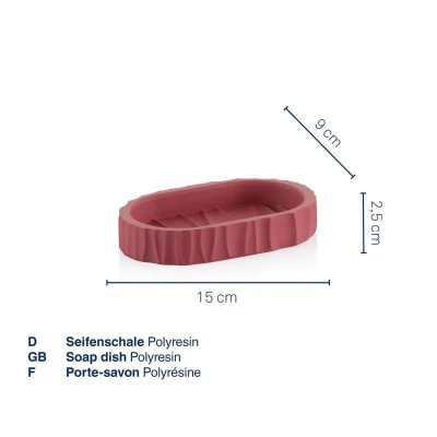 Kela Miska na mýdlo Merida polyresin petrol 15,0x9,0x2,5cm