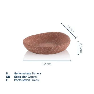 Kela Miska na mydlo Roda cement terra 12,0x11,0x2,5cm