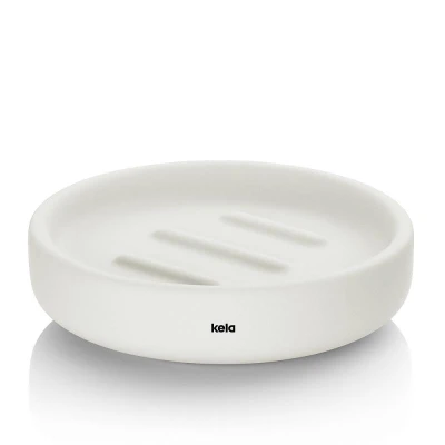 Kela Miska na mýdlo Sana průměr 11,5 x 3 cm bílá