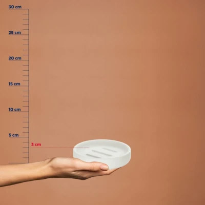 Kela Miska na mýdlo Sana průměr 11,5 x 3 cm bílá
