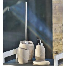 Kela Miska na mýdlo TALUS poly dekor kámen béžová