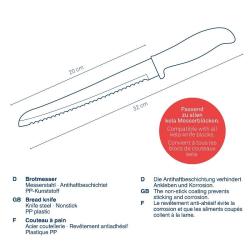 Kela Nůž na chleba Acida nerezová ocel černý 32,0cm