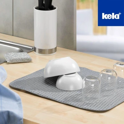 Kela KL-11642 Odkapávací podložka na nádobí RAPIDA 50 x 39 cm šedá