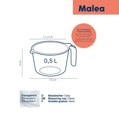 Kela Odměrka Malea sklo 0,5 l