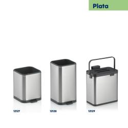 Kela Odpadkový koš na bio odpad Plata nerez matná stříbrná 20,5x13,0x21,0cm 2,1l