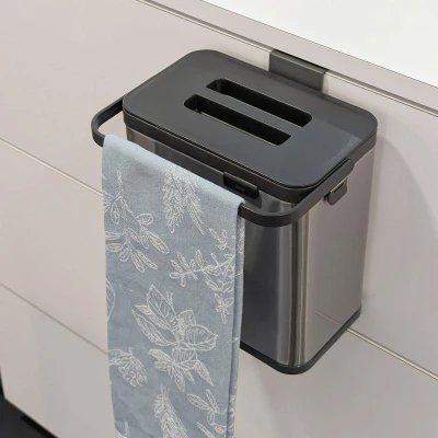 Kela Odpadkový koš na bio odpad Plata nerez matná stříbrná 20,5x13,0x21,0cm 2,1l