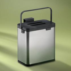 Kela Odpadkový koš na bio odpad Plata nerez matná stříbrná 20,5x13,0x21,0cm 2,1l