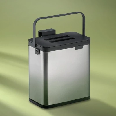 Kela Odpadkový koš na bio odpad Plata nerez matná stříbrná 20,5x13,0x21,0cm 2,1l