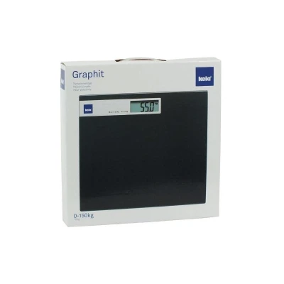Kela Osobní váha digitální skleněná černá do 150kg GRAPHITO