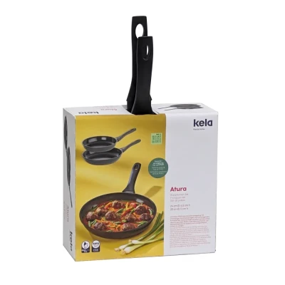 KELA Pánev Atura sada 2 ks litý hliník černá 24 a 28 cm