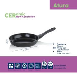 Kela Pánev Atura litý hliník černá 24 cm
