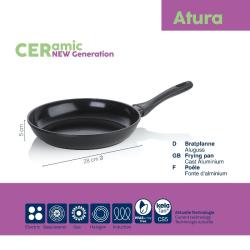 Kela Pánev Atura litý hliník černá 28 cm