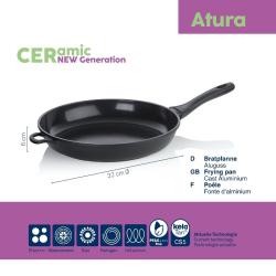 Kela Pánev Atura litý hliník černá 32 cm