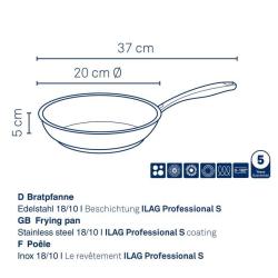 Kela Pánev Flavoria nerez 18/10 s nepřilnavým povrchem 5,0 cm 20,0 cm