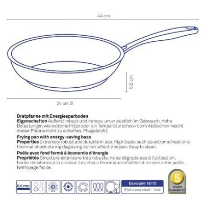 Kela Pánev nerez 18/10 FLAVORIA 24 cm