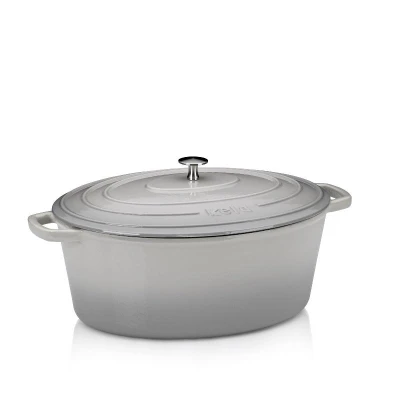 Kela Pekáč litinový oválný s poklicí Calido 36x29 cm světle šedá Kela Pekáč litinový oválný s poklicí Calido 36x29 cm světle šedá