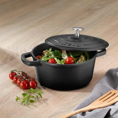 Kela Pekáč litinový s poklicí CALIDO 26 cm černá