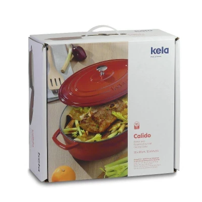 Kela KL-11943 Pekáč litinový s poklicí CALIDO 35 x 28,5 cm