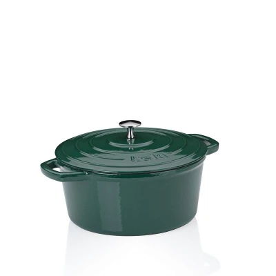 Kela Pekáč litinový s poklicí Calido kulatý smaragdově zelená 26x12 cm 4,6l Kela Pekáč litinový s poklicí Calido kulatý smaragdově zelená 26x12 cm 4,6l