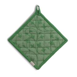 Kela Podložka pod hrnec Cora 100% bavlna světle zelená/zelený vzor 20,0x20,0cm