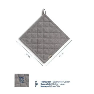 Kela Podložka pod hrnec Puro 55% bavlna/45% len šedý 20,0x20,0cm Kela Podložka pod hrnec Puro 55% bavlna/45% len šedý 20,0x20,0cm