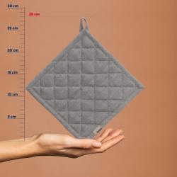 Kela Podložka pod hrnec Puro 55% bavlna/45% len šedý 20,0x20,0cm