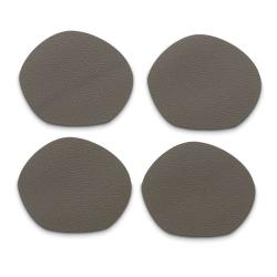 Kela Podtácky Stone PU kůže šedohnědá 4 kusy 12x10cm Kela Podtácky Stone PU kůže šedohnědá 4 kusy 12x10cm