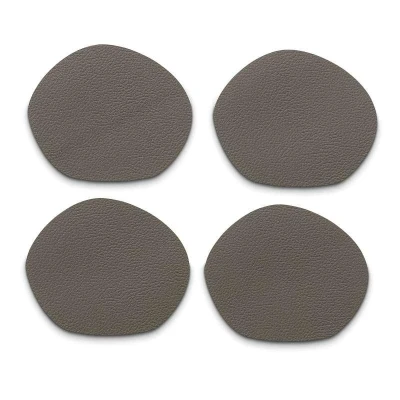 Kela Podtácky Stone PU kůže šedohnědá 4 kusy 12x10cm Kela Podtácky Stone PU kůže šedohnědá 4 kusy 12x10cm