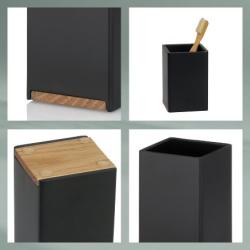 Kela Pohár Cube polyresin černá