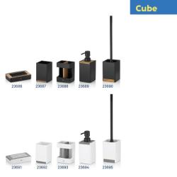 Kela Pohár Cube polyresin černá