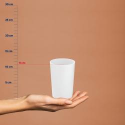 Kela Pohár MARTA plastik bílá H 11cm / Ř 8cm