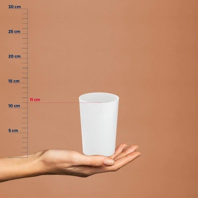 Kela Pohár MARTA plastik bílá H 11cm / Ř 8cm