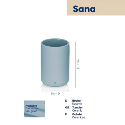 KELA Pohár Sana keramický 11,5 cm modrý