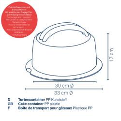 Kela Přepravní dóza na moučník DELI tm.šedá L 38cm x W 33cm x H 17cm
