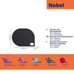 Kela Prkénko krájecí NOBEL černá 29,5x23,5x0,6 cm