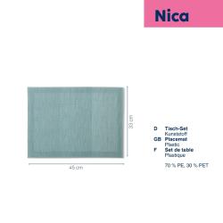 Kela Prostírání Nica 70%PE/30%PET světle modrá 45,0x33,0cm