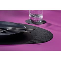 Kela Prostírání Stone PU kůže černá 45,0x30,0x0,2cm
