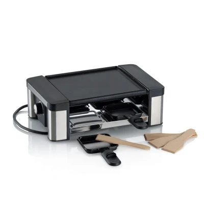 KELA Raclette gril Timur litý hliník pro 4 osoby 32x20x10,5 cm matně stříbrný