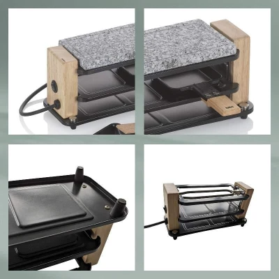 KELA Raclette/Stone Bedretto Granite black 2 osoby 27,0x11,0x13,0cm