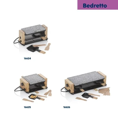KELA Raclette/Stone Bedretto Granite black 2 osoby 27,0x11,0x13,0cm