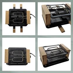 Kela Raclette/Stone Bedretto Granite black 4 osoby 29,5x21,0x12,5cm