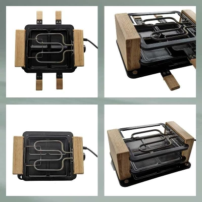 Kela Raclette/Stone Bedretto Granite black 4 osoby 29,5x21,0x12,5cm