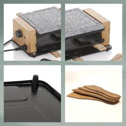 Kela Raclette/Stone Bedretto Granite black 4 osoby 29,5x21,0x12,5cm