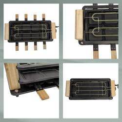 Kela Raclette/Stone Bedretto Granite black 8 osob 49,0x20,5x12,5cm