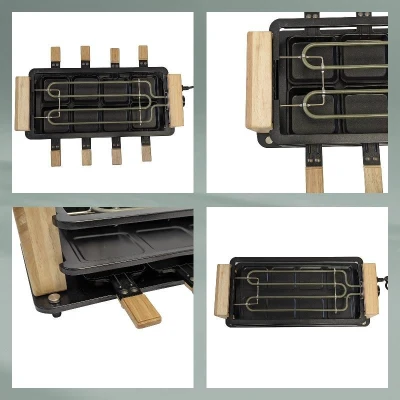 Kela Raclette/Stone Bedretto Granite black 8 osob 49,0x20,5x12,5cm